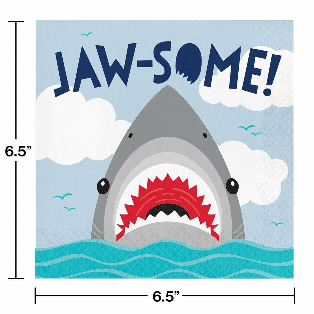 Shark Party Luncheon Napkin 16Ct - Toy World Inc