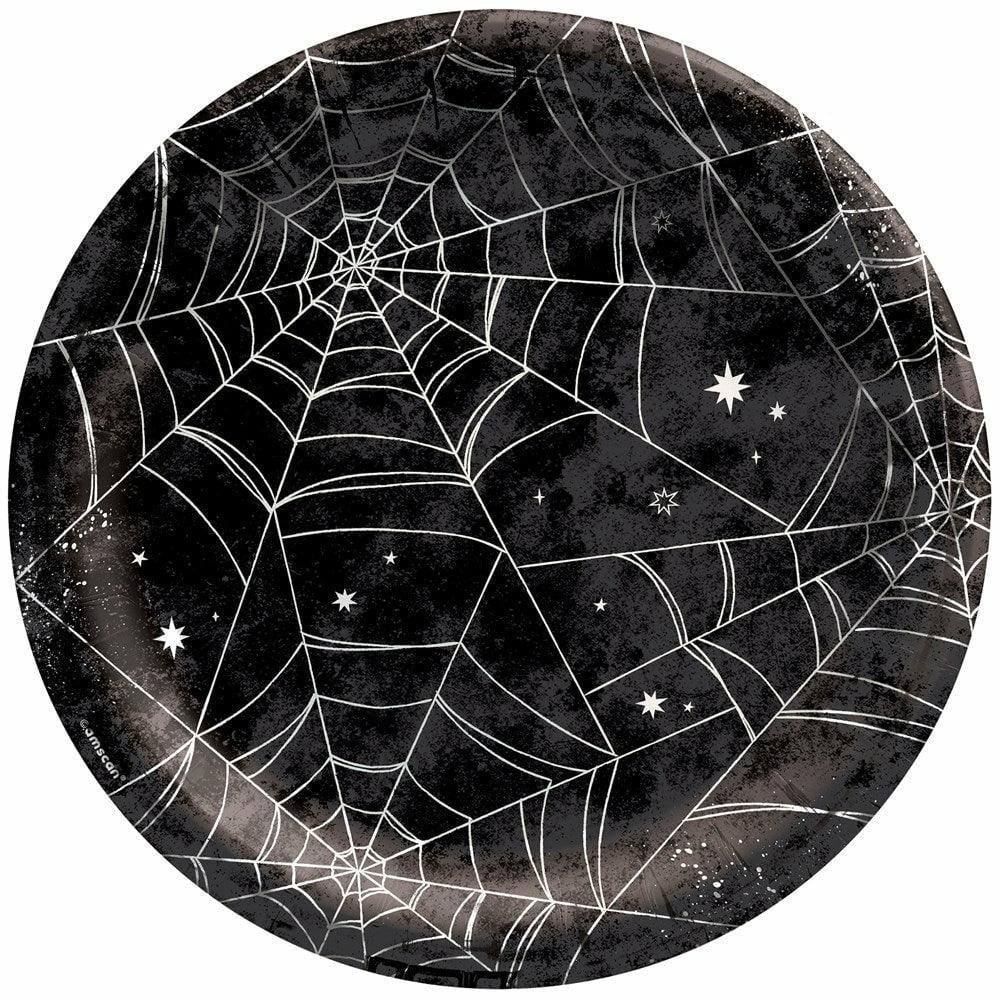 Spider Web Night 10in Round Paper Plates 20ct - Toy World Inc