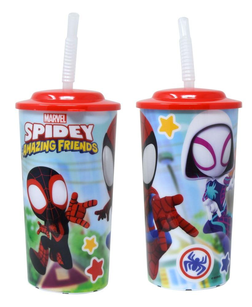 Spidey And Friends 16oz Pp Sports Tumbler And Straw 36G 2.5x3.25x6 - Toy World Inc