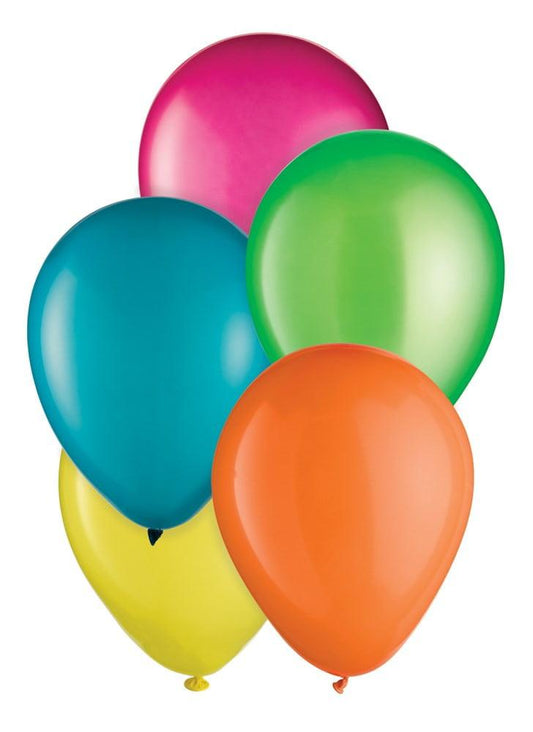 Summer 11in Latex Balloons Color Mix Pack 15ct - Toy World Inc