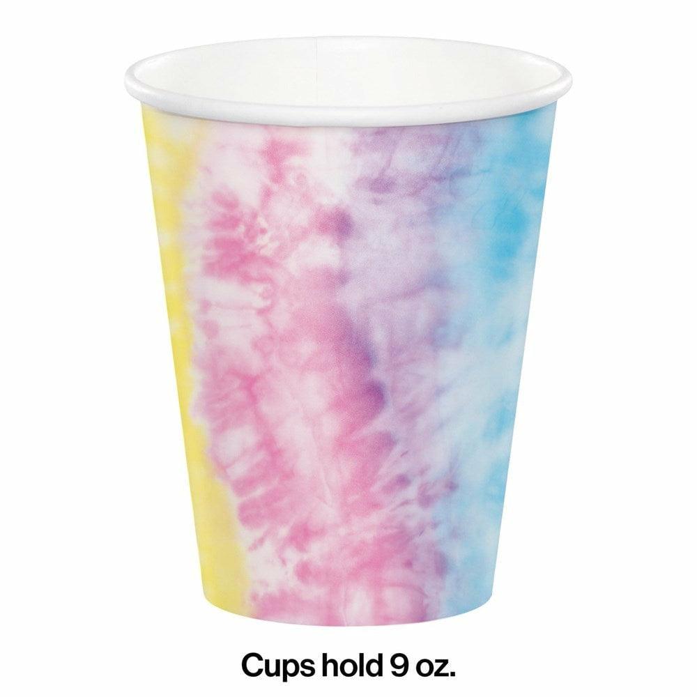 Tie Dye Party Hot/Cold Cup 9Oz. 8Ct - Toy World Inc