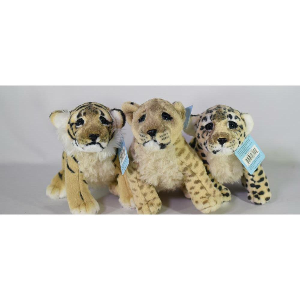 Tiger - Lion - Leopard Baby 12in - Toy World Inc