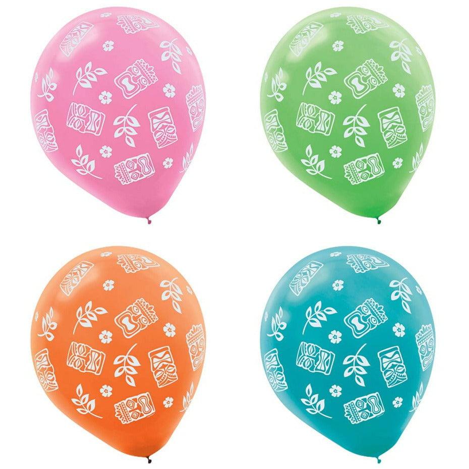 Tiki Printed Latex Balloons - Toy World Inc