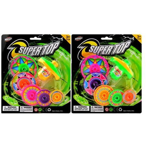 Top Play Set 5Pcs Top And Launcher - Toy World Inc