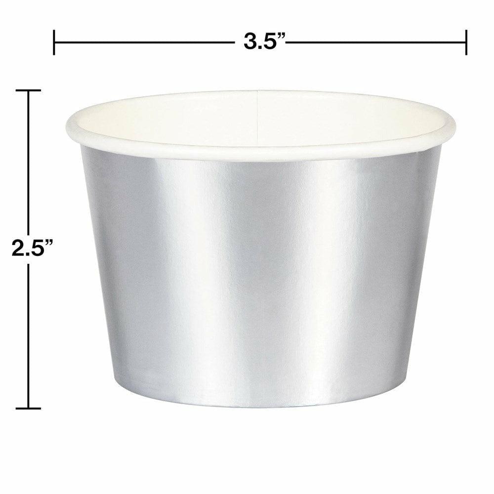 Treat Cups Silver Foil 8Ct - Toy World Inc