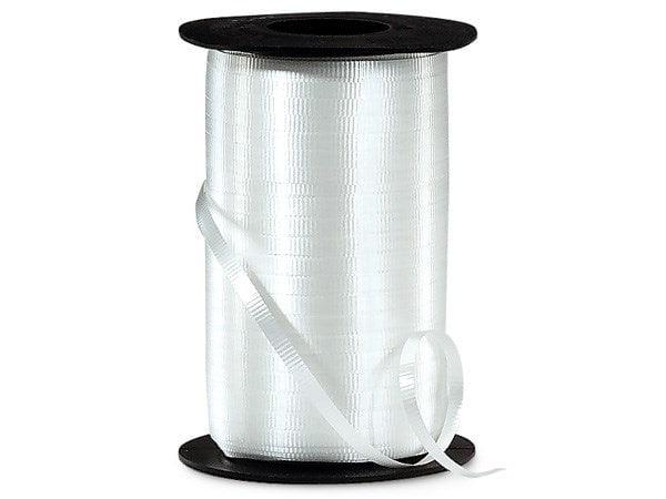 White Curling Ribbon 3/16in x 500yd - Toy World Inc