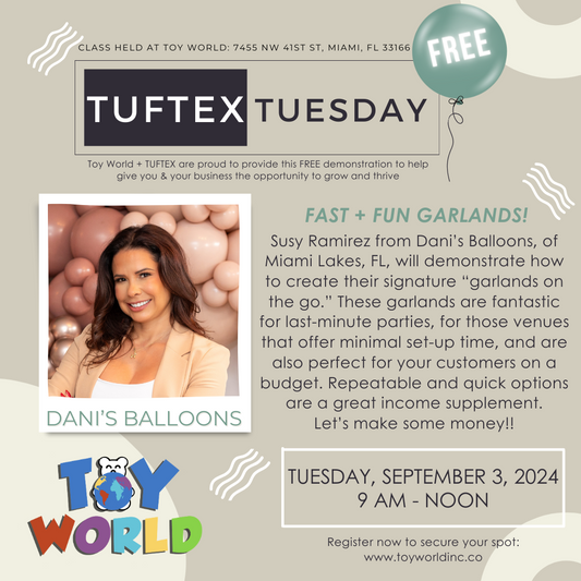 TUFTEX Tuesday with Susy from Dani's Balloons