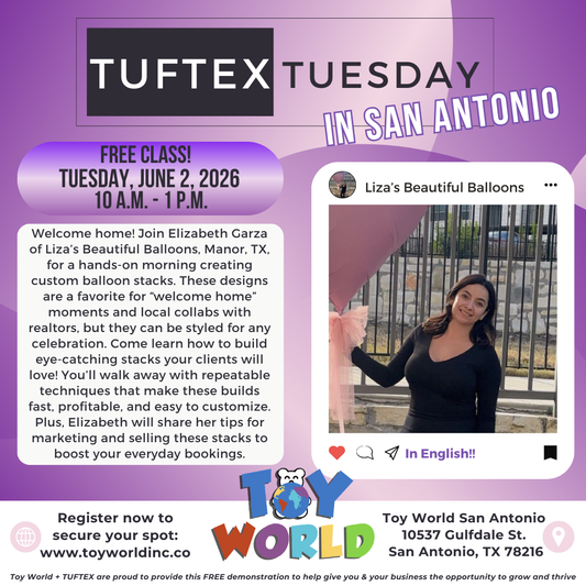 San Antonio, TX - TUFTEX Tuesday with Liza's Beautiful Balloons