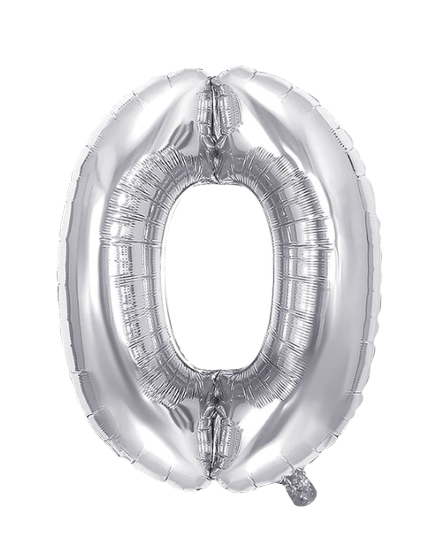 House of Balloons Silver Lining Number 0 28 inch Foil Balloon 1ct