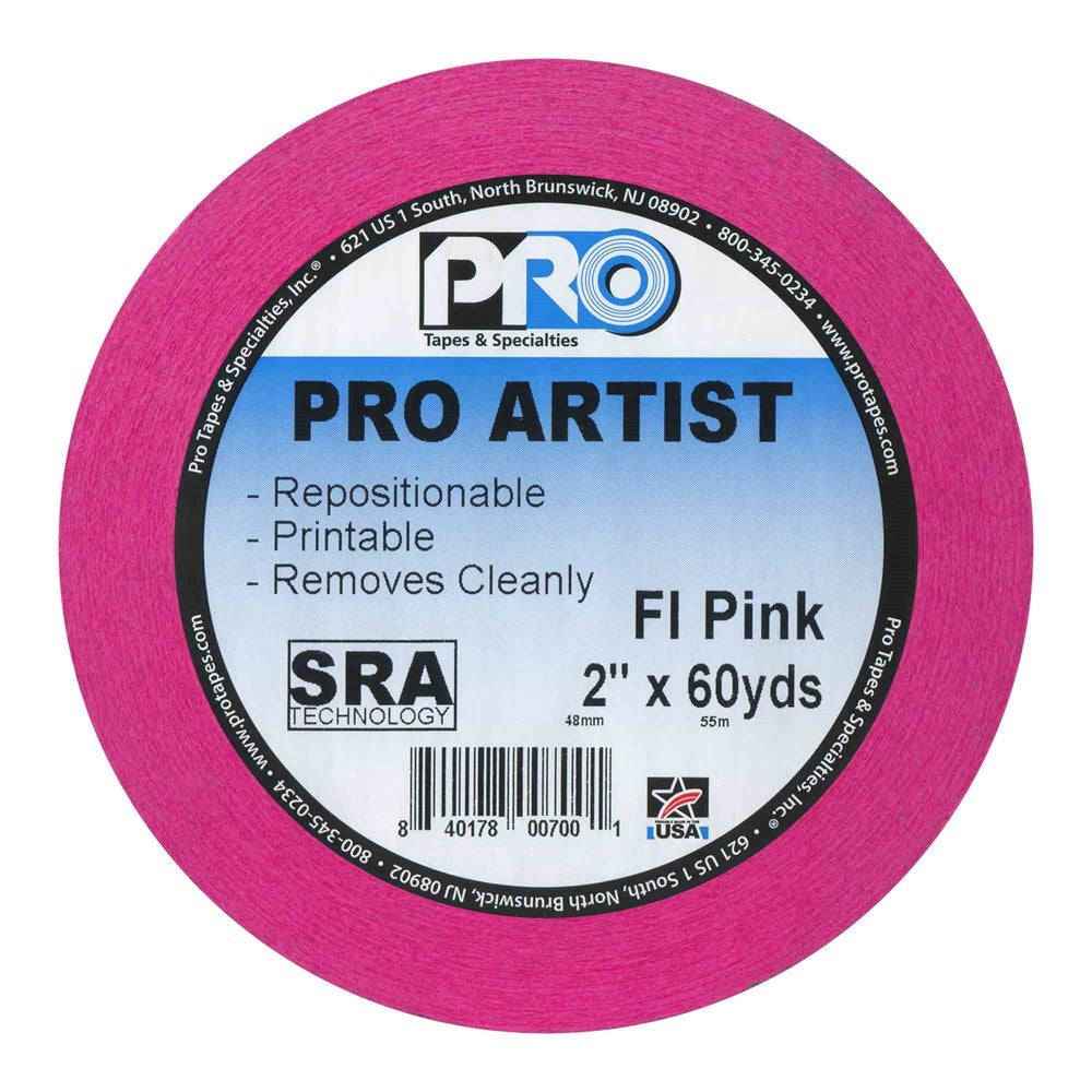 Pro Tapes Artist Tape 2x60yds FL Pink