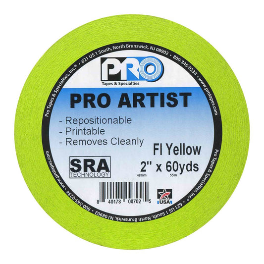 Pro Tapes Artist Tape 2x60yds FL Yellow