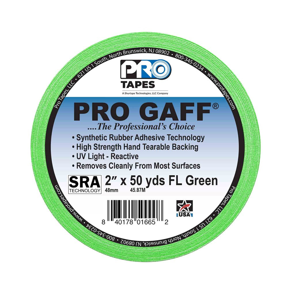 Pro Tapes Gaff 2x50yds FL Green Cloth Tape