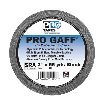 Pro Tapes Gaff 2x55yds Black Cloth Tape