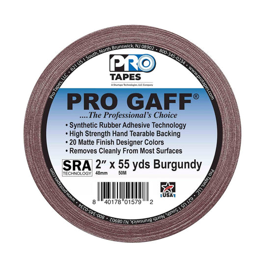 Pro Tapes Gaff 2x55yds Burgundy Cloth Tape