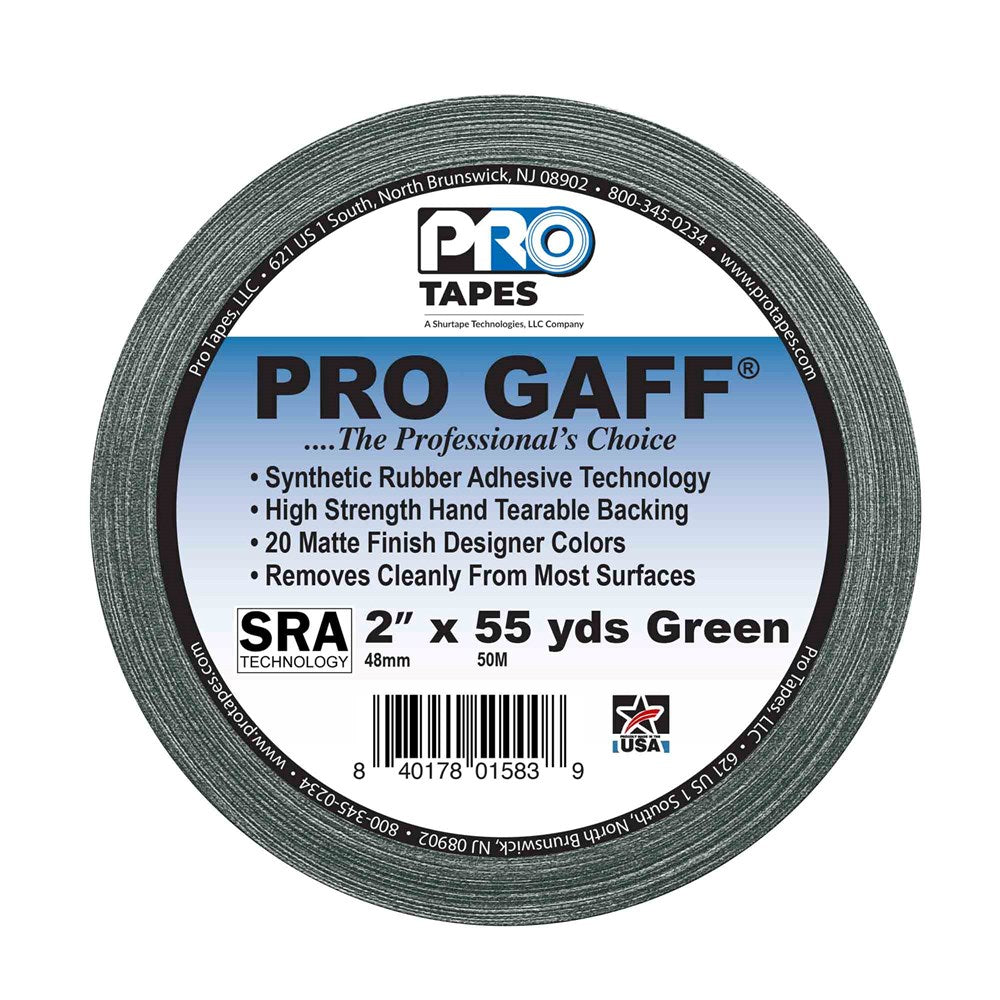 Pro Tapes Gaff 2x55yds Green Cloth Tape