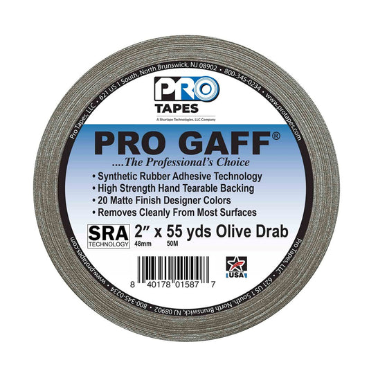 Pro Tapes Gaff 2x55yds Olive Drab Cloth Tape