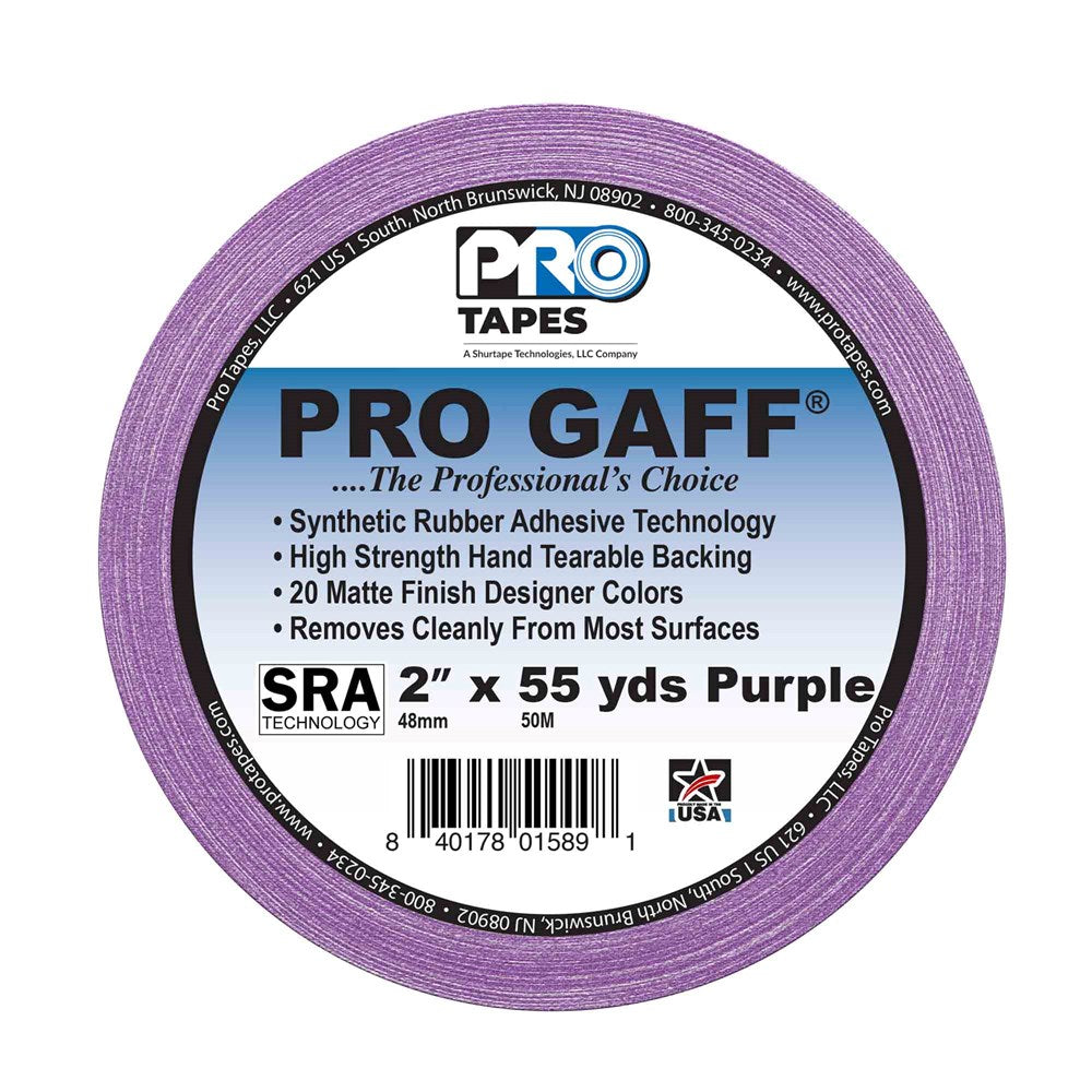 Pro Tapes Gaff 2x55yds Purple Cloth Tape