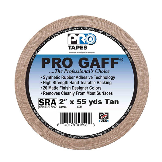 Pro Tapes Gaff 2x55yds Tan Cloth Tape