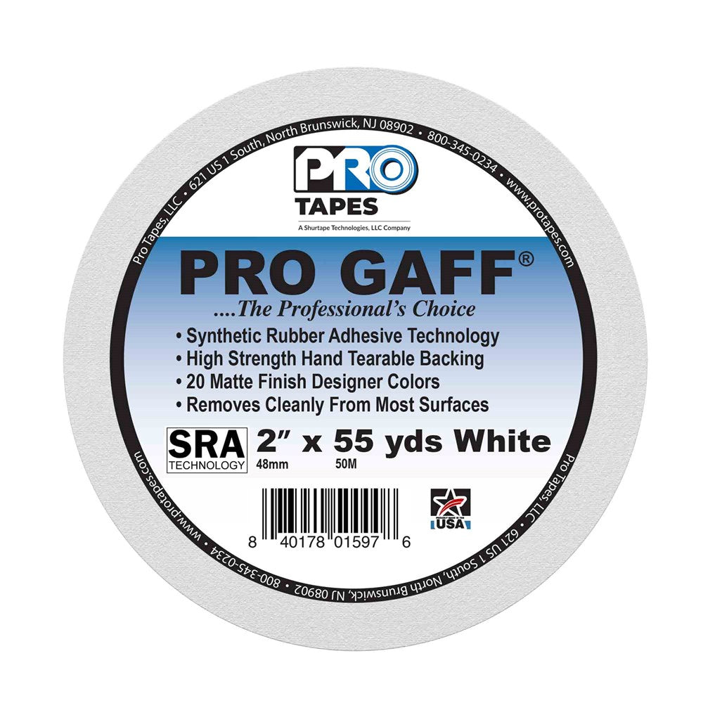 Pro Tapes Gaff 2x55yds White Cloth Tape