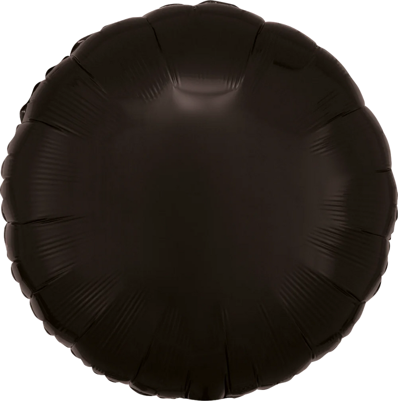 Anagram 17 inch Black Round Foil Balloon 1ct