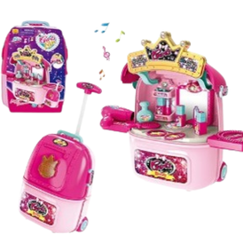 Set de belleza con ruedas para equipaje, 15 pulgadas