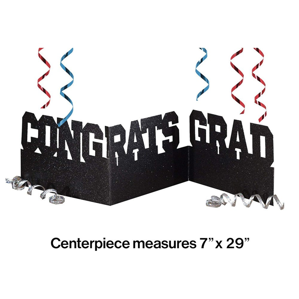 Graduación Decoración Congrats Glitter Accordian Centerpiece 1ct