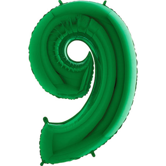 Grabo Green Jumbo Number Foil Balloon 40in - 9