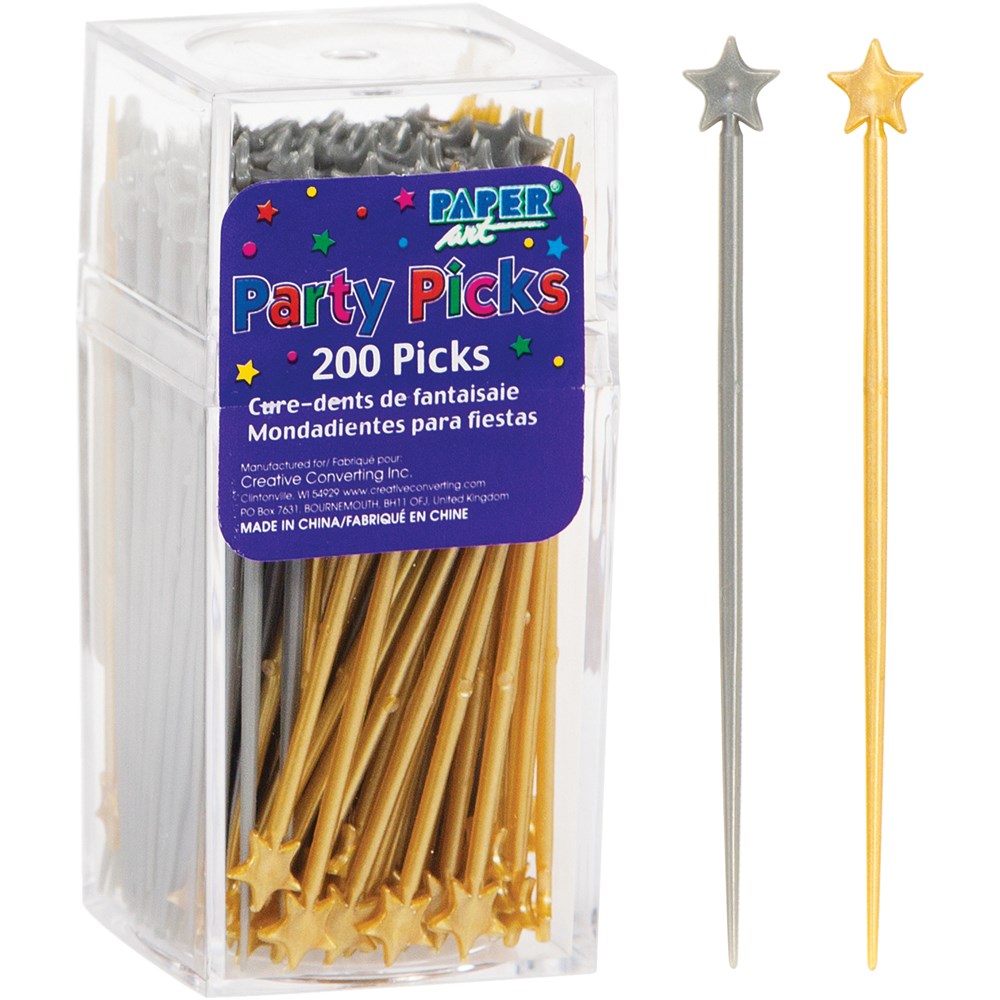 Decor Picks Gold Silver Stars 200ct