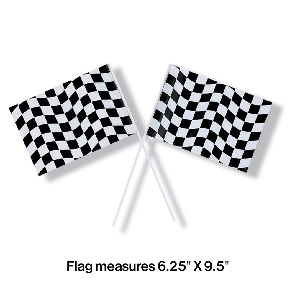 Check Flag Black and White 1ct