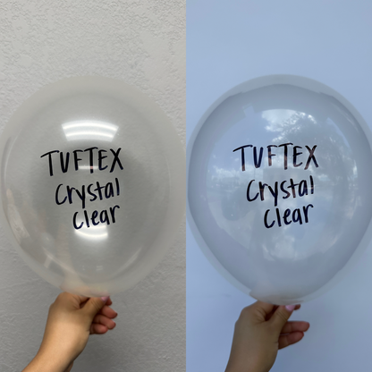 Globos de látex transparente Tuftex de 11 pulgadas, 100 unidades