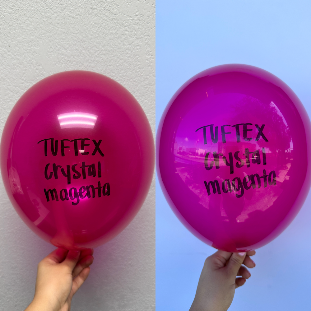 Globos de látex Tuftex Crystal Magenta de 11 pulgadas, 100 unidades