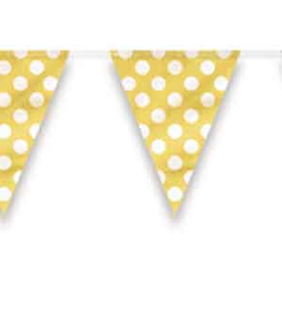 Bandera de puntos amarillos de girasol, 12 pies