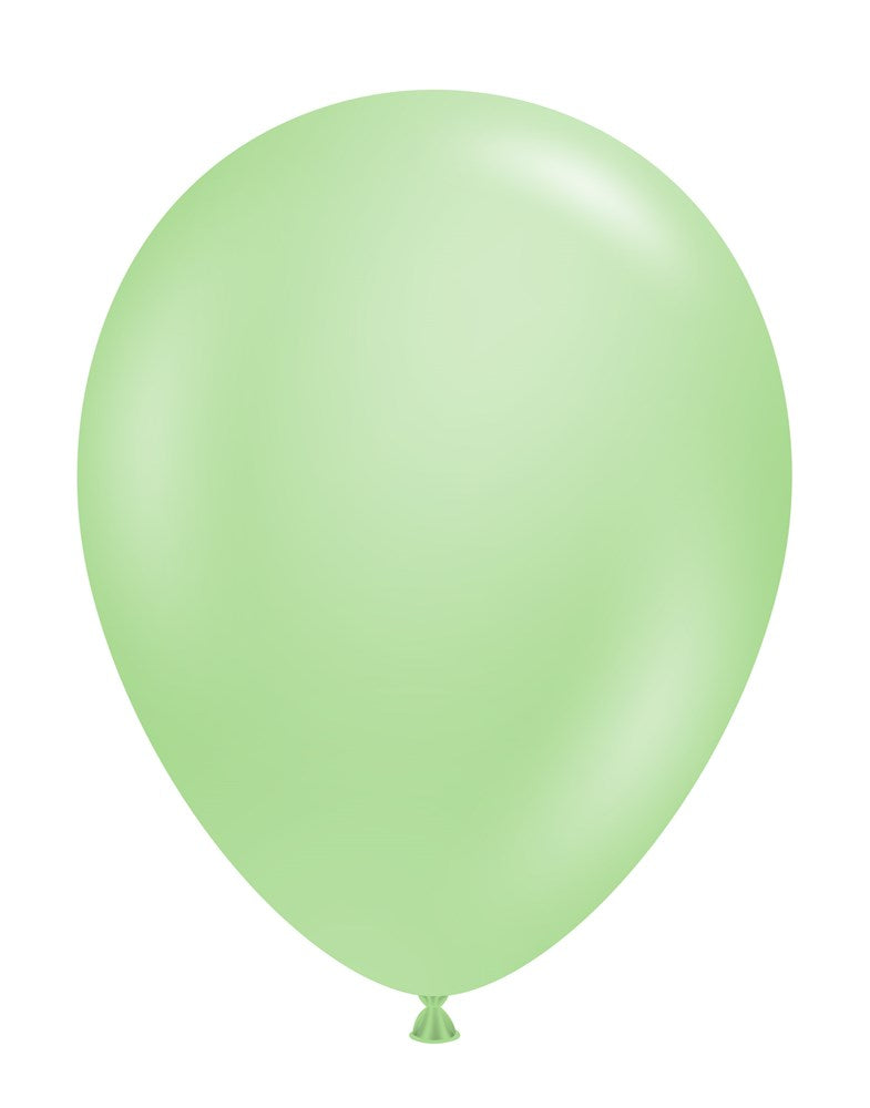 Globos de látex verde menta Tuftex de 11 pulgadas, 100 unidades