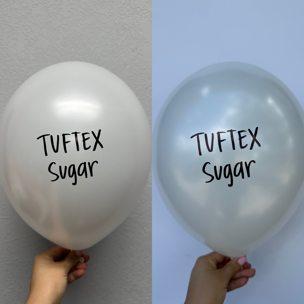 Globos de látex de azúcar Tuftex de 11 pulgadas, 100 unidades