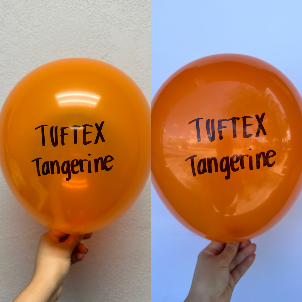 Tuftex Crystal Tangerine 11 inch Latex Balloons 100ct