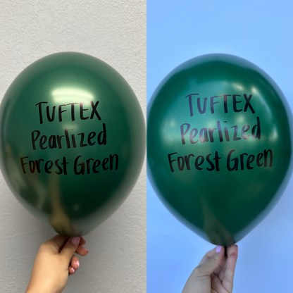 Tuftex Metallic Forest Green 11 inch Latex Balloons 100ct