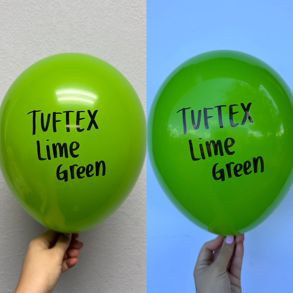 Globos de látex verde lima Tuftex de 11 pulgadas, 100 unidades