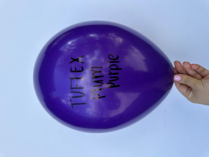 Globos de látex morado ciruela Tuftex de 11 pulgadas, 100 unidades