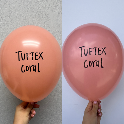 Globos de látex Tuftex Coral de 11 pulgadas, 100 unidades