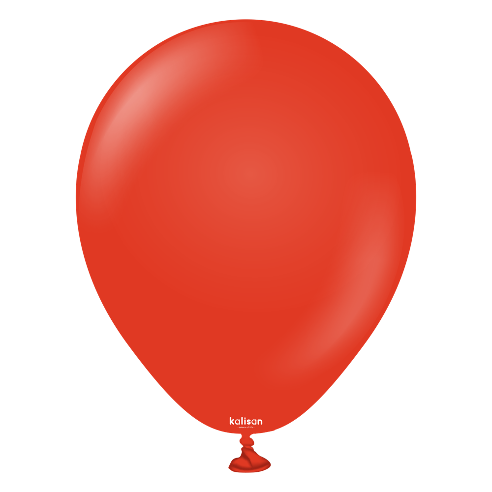 5 inch Kalisan Standard Red Latex Balloons 100ct