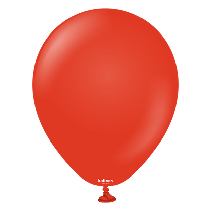 Bright red 5-inch latex balloon with a rounded shape and glossy finish.