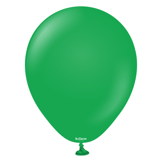 5 inch Kalisan Standard Green Latex Balloons 100ct