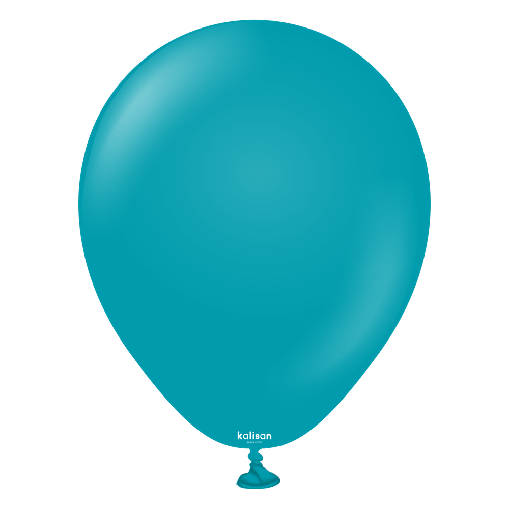 5 inch Kalisan Standard Turquoise Latex Balloons 100ct