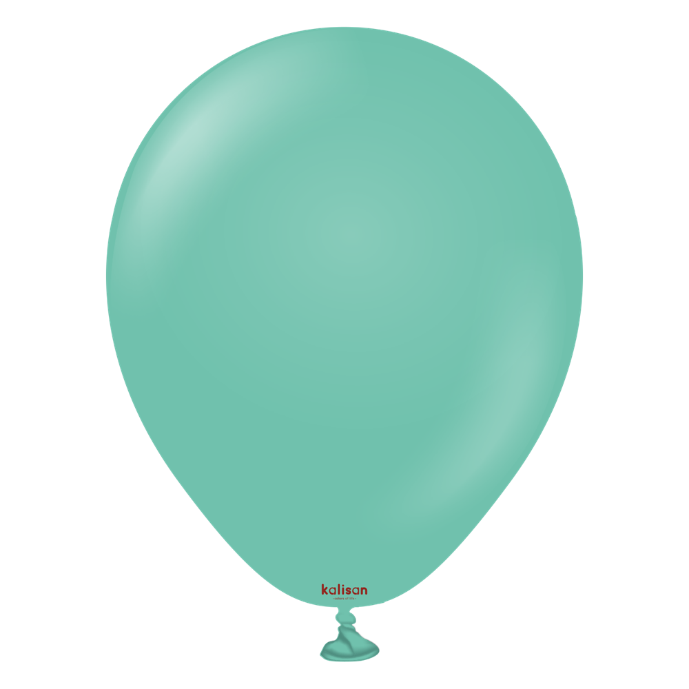 5 inch Kalisan Standard Sea Green Latex Balloons 100ct