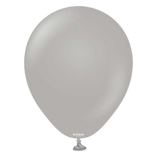 5 inch Kalisan Standard Grey Latex Balloons 100ct