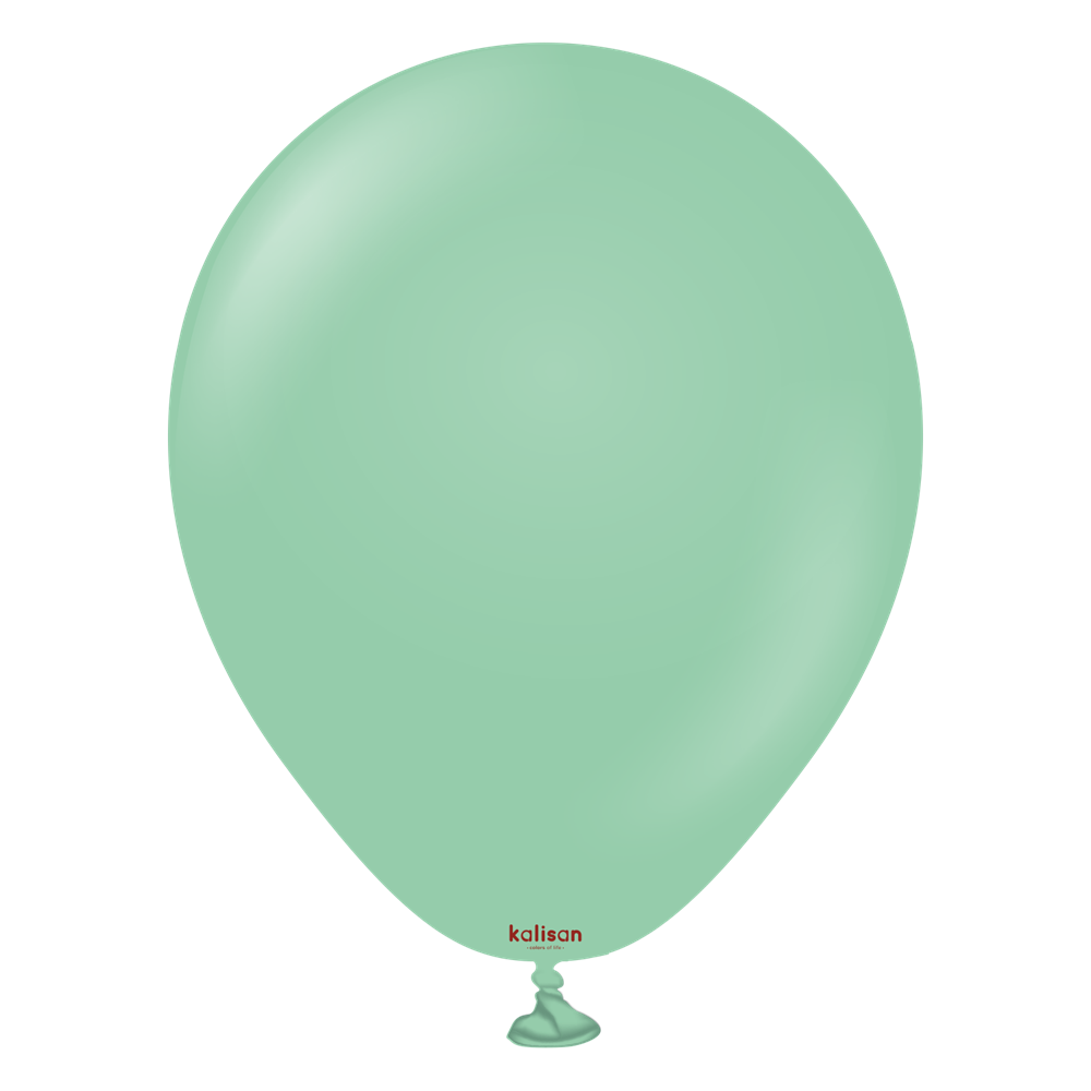 5 inch Kalisan Standard Mint Green Latex Balloons 100ct