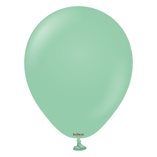 5 inch Kalisan Standard Mint Green Latex Balloons 100ct