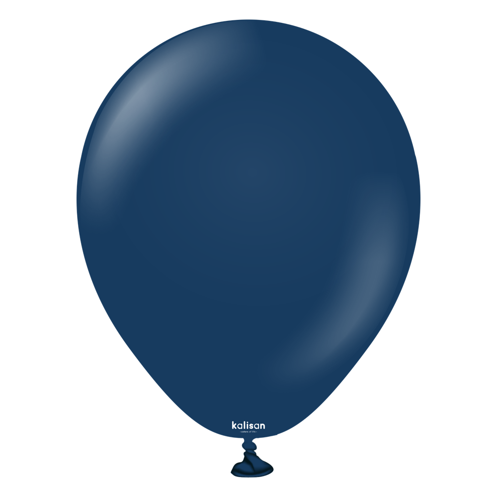 5 inch Kalisan Standard Navy Blue Latex Balloons 100ct