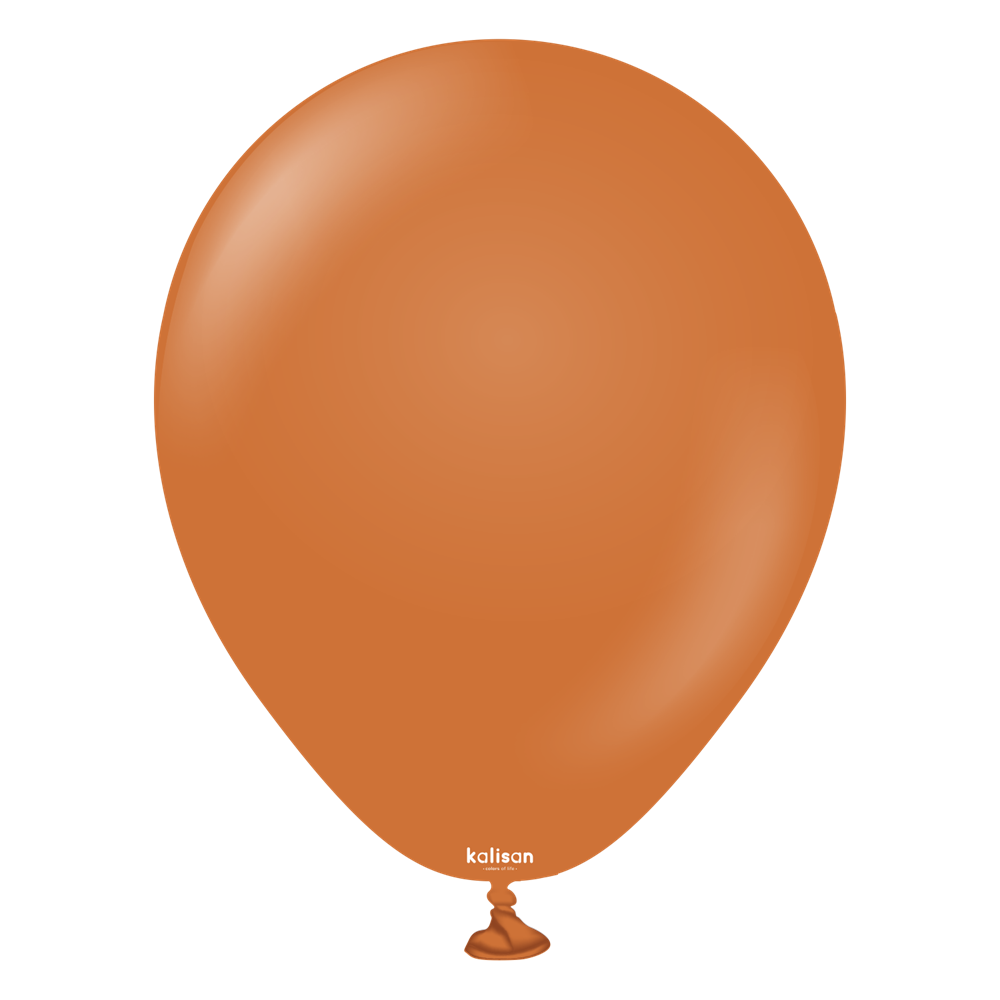 5 inch Kalisan Standard Caramel Brown Latex Balloons 100ct