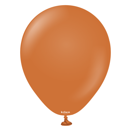 5 inch Kalisan Standard Caramel Brown Latex Balloons 100ct